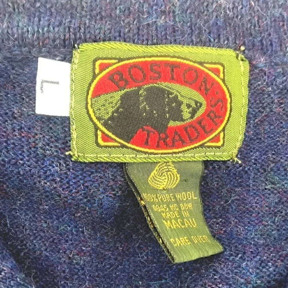 Boston Traders' Men's L Wool Blue Soft Sweater